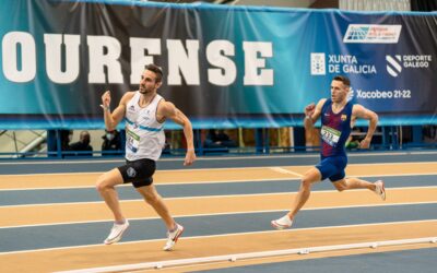 Iñaki Cañal, fisioterapeuta del club, récord de Asturias en 400 metros lisos