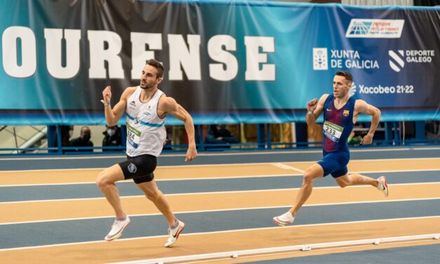 Iñaki Cañal, fisioterapeuta del club, récord de Asturias en 400 metros lisos